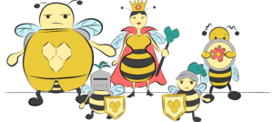 Grafik - Variante: die Bienenkönigin