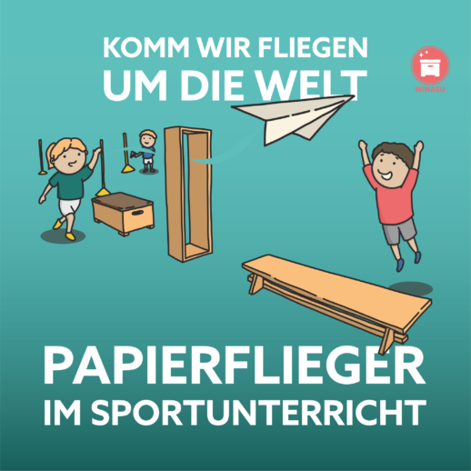 Papierflieger Sportunterricht fächerübergreifend Grundschule wimasu