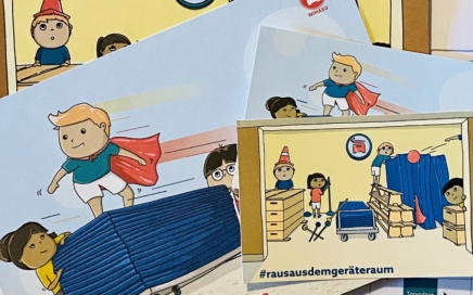 Sportunterricht Klassiker Postkarten Wimasu