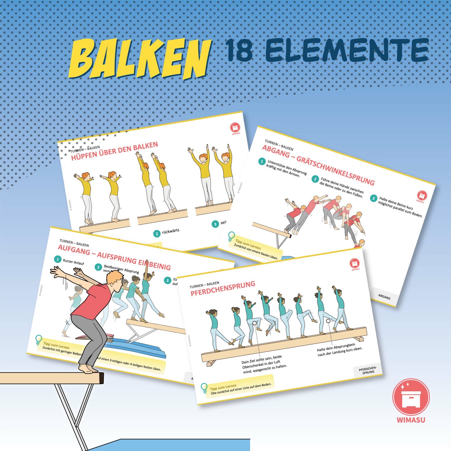 Turnen im Sportunterricht Unterrichtsmaterial von WIMASU
