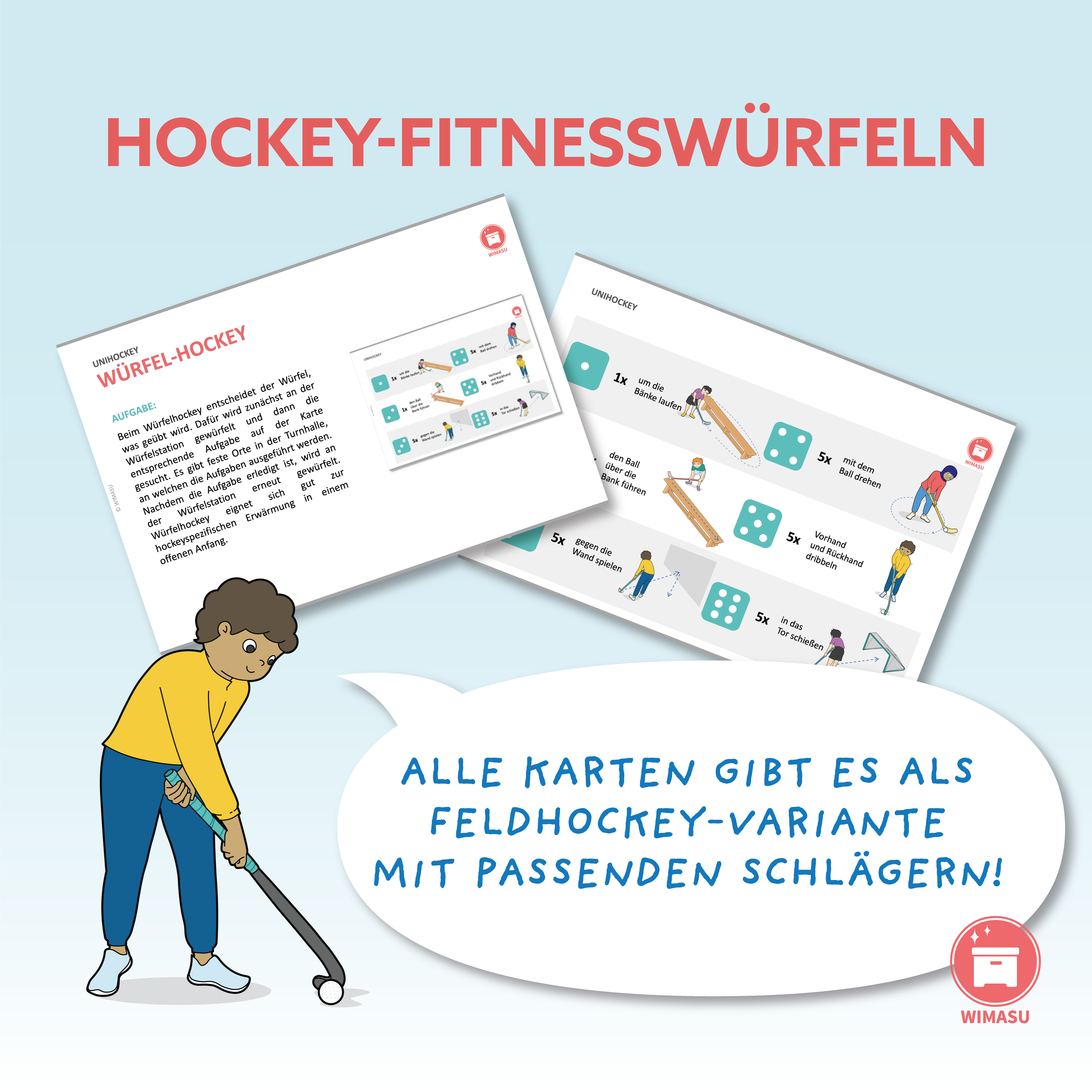 WIMASU_Sportunterricht_Hockey_Unihockey_Stationskarten1