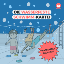 Wasserfeste Übungskartei für den Schwimmunterricht