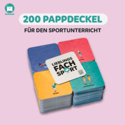 Bunte Pappdeckel für den Sportunterricht (200 Stk.)