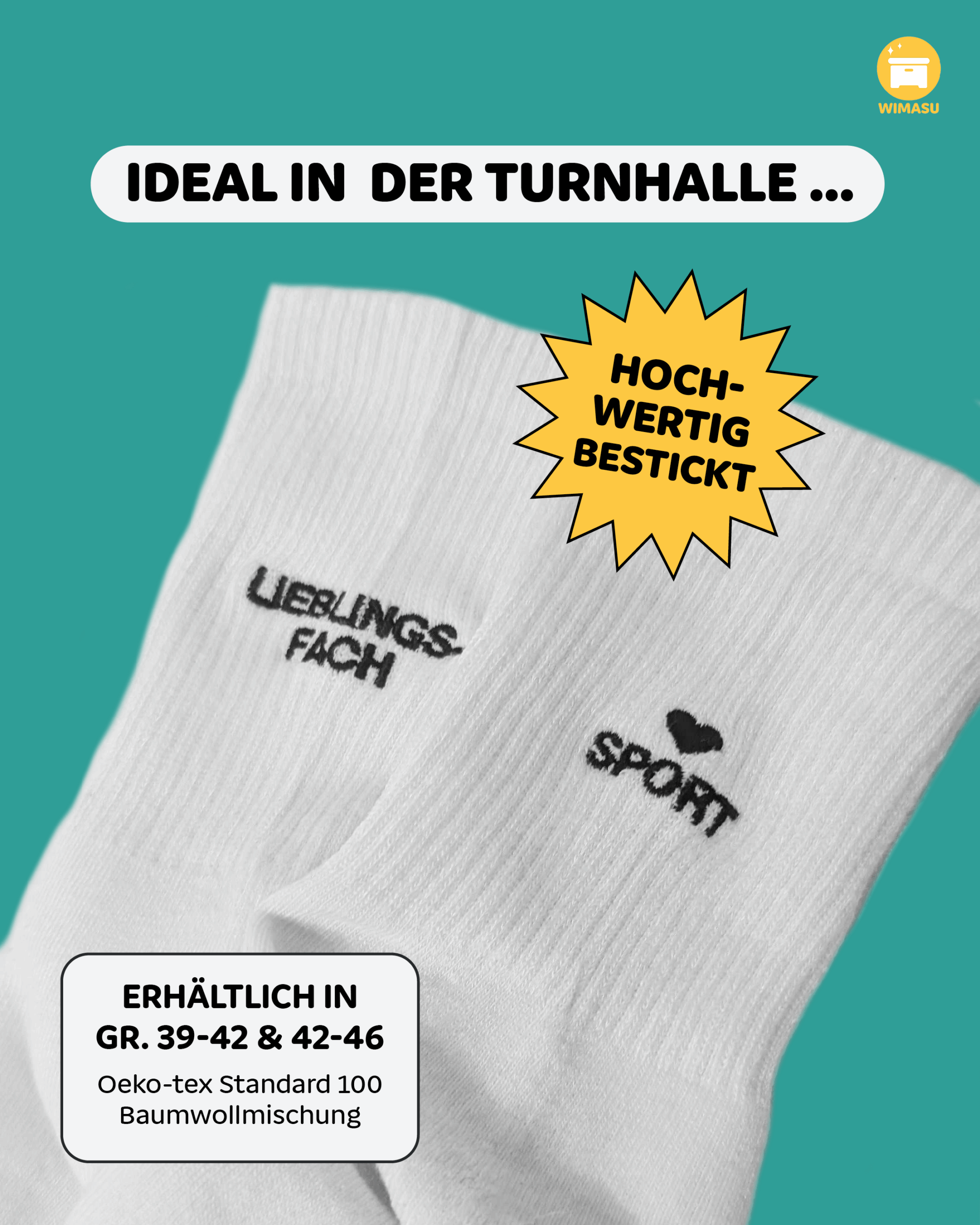 Lieblingsfach Sport Socken – Bild 2
