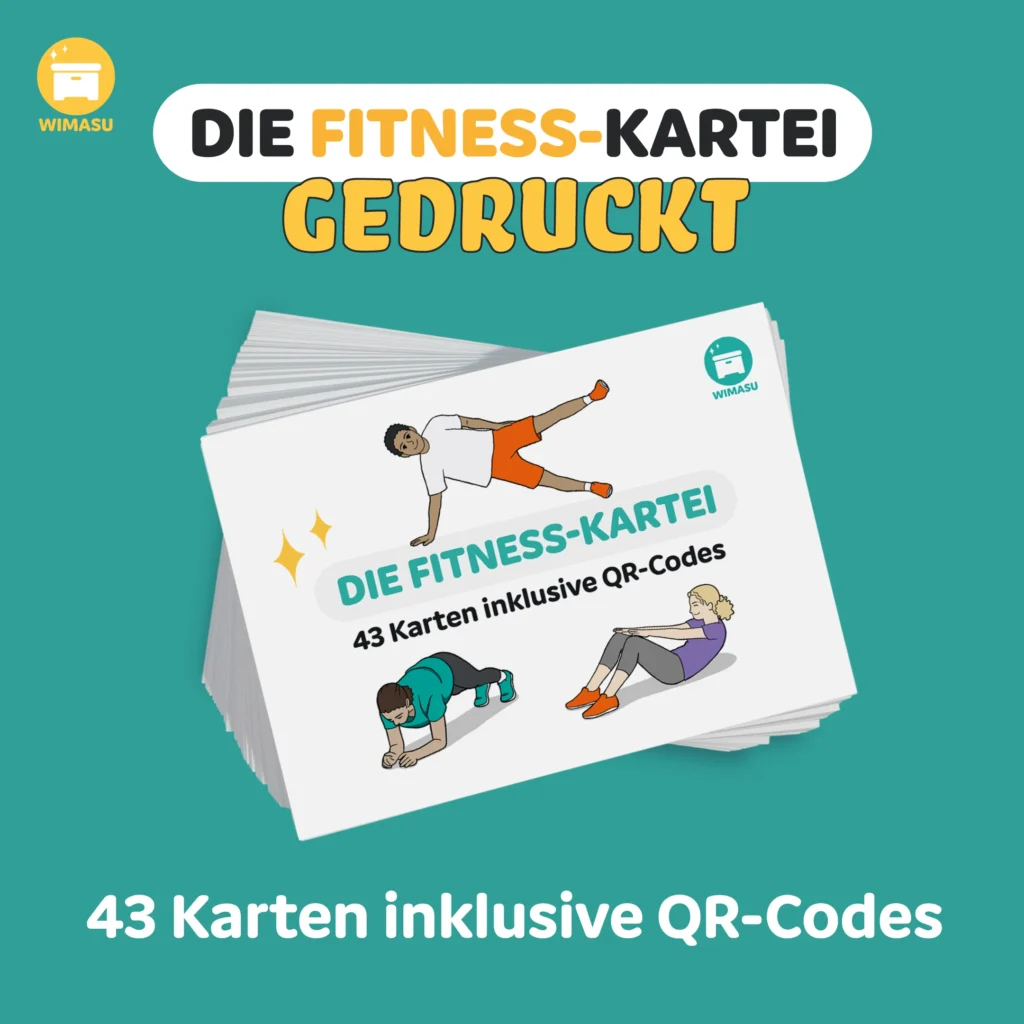 Fitnesskarten für den Sportunterricht – gedruckte Kartei, DIN A5