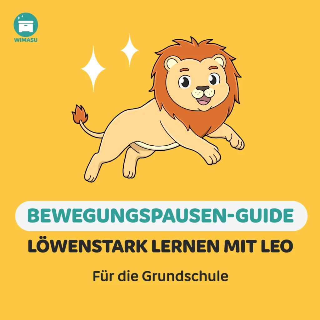 Bewegungspausen für die Grundschule – Bewegungspausen-Guide mit Löwe Leo